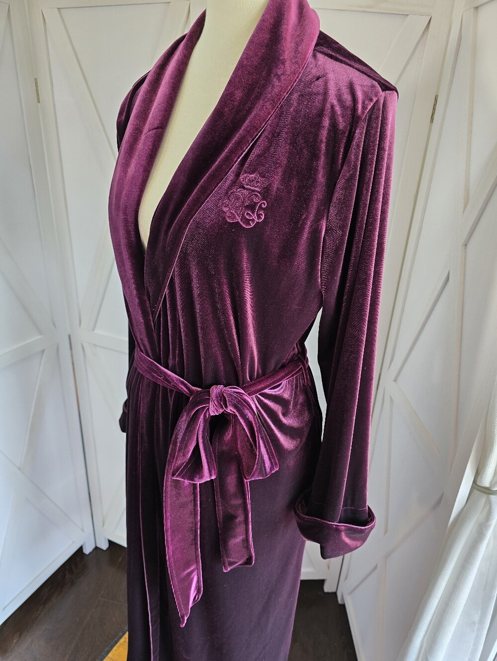 Lauren Ralph Lauren Long Sleeve Shawl Collar Luxury Robe/Loungewear - Picture 5 of 16
